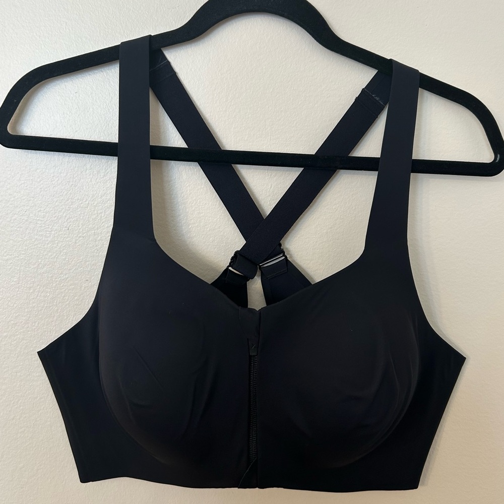 Knix Catalyst Front Zip Sports Bra In Black Size 7
